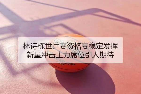 林诗栋世乒赛资格赛稳定发挥 新星冲击主力席位引人期待